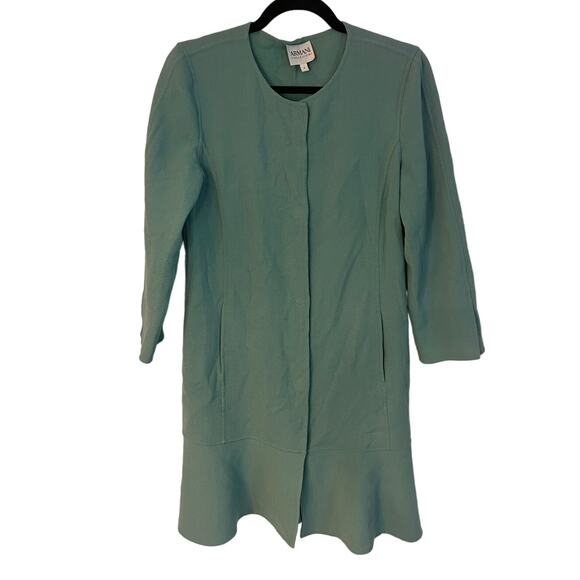 Armani Collezioni Green Round Neck Blazer Dress Size 6 - Picture 1 of 5